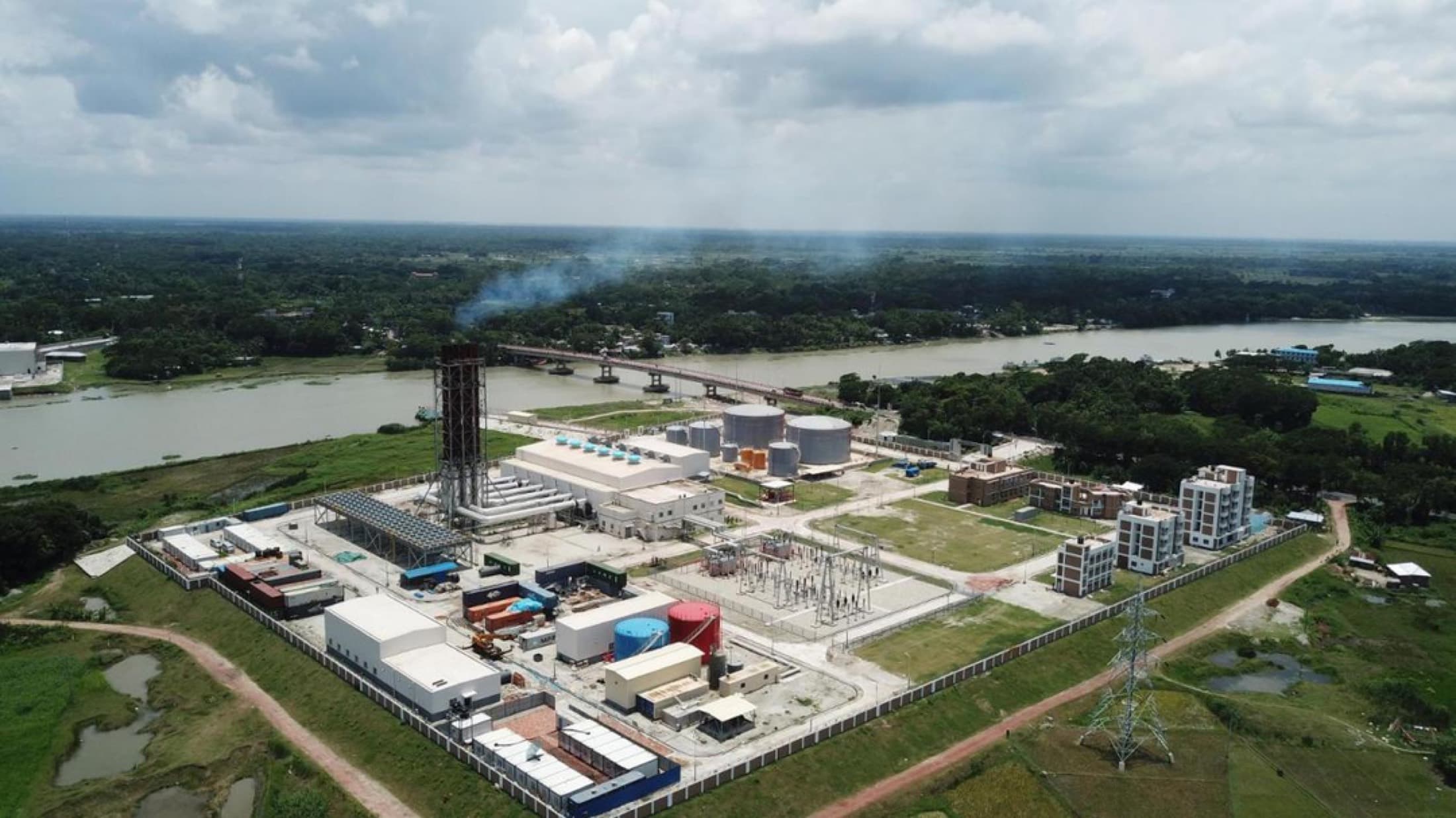 Industrial power site with utility links used to represent structured project intake.